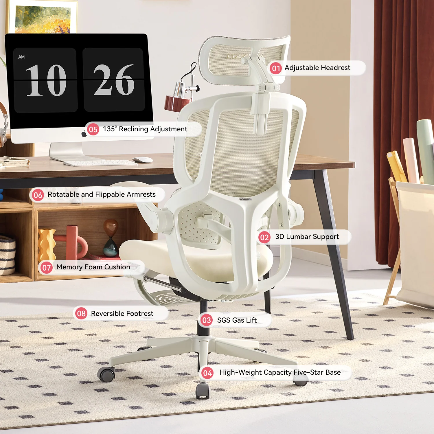 MUSSO E80 Air AeroFemme Ergonomic Office Chair - Image 3