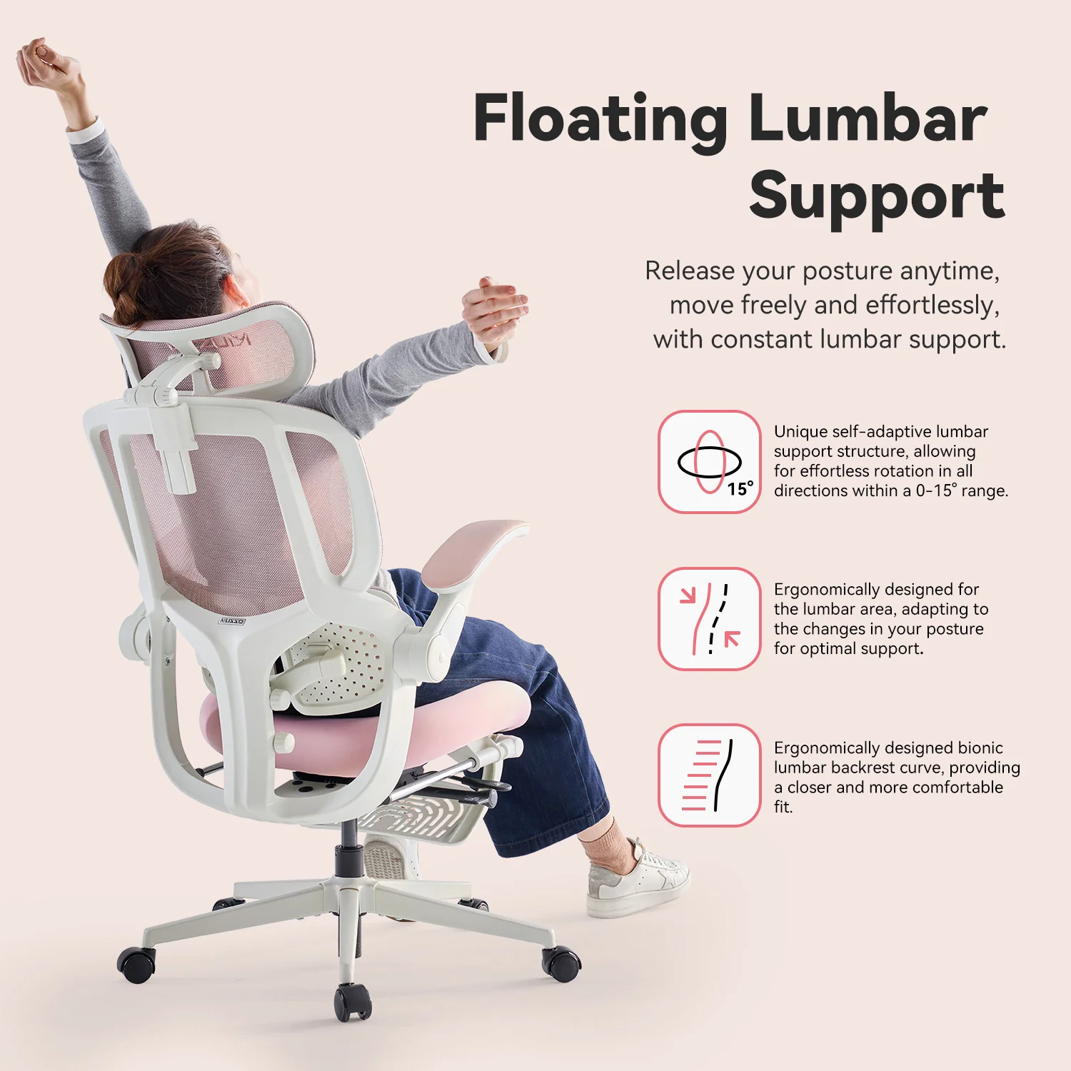 MUSSO E80 Air AeroFemme Ergonomic Office Chair - Image 6
