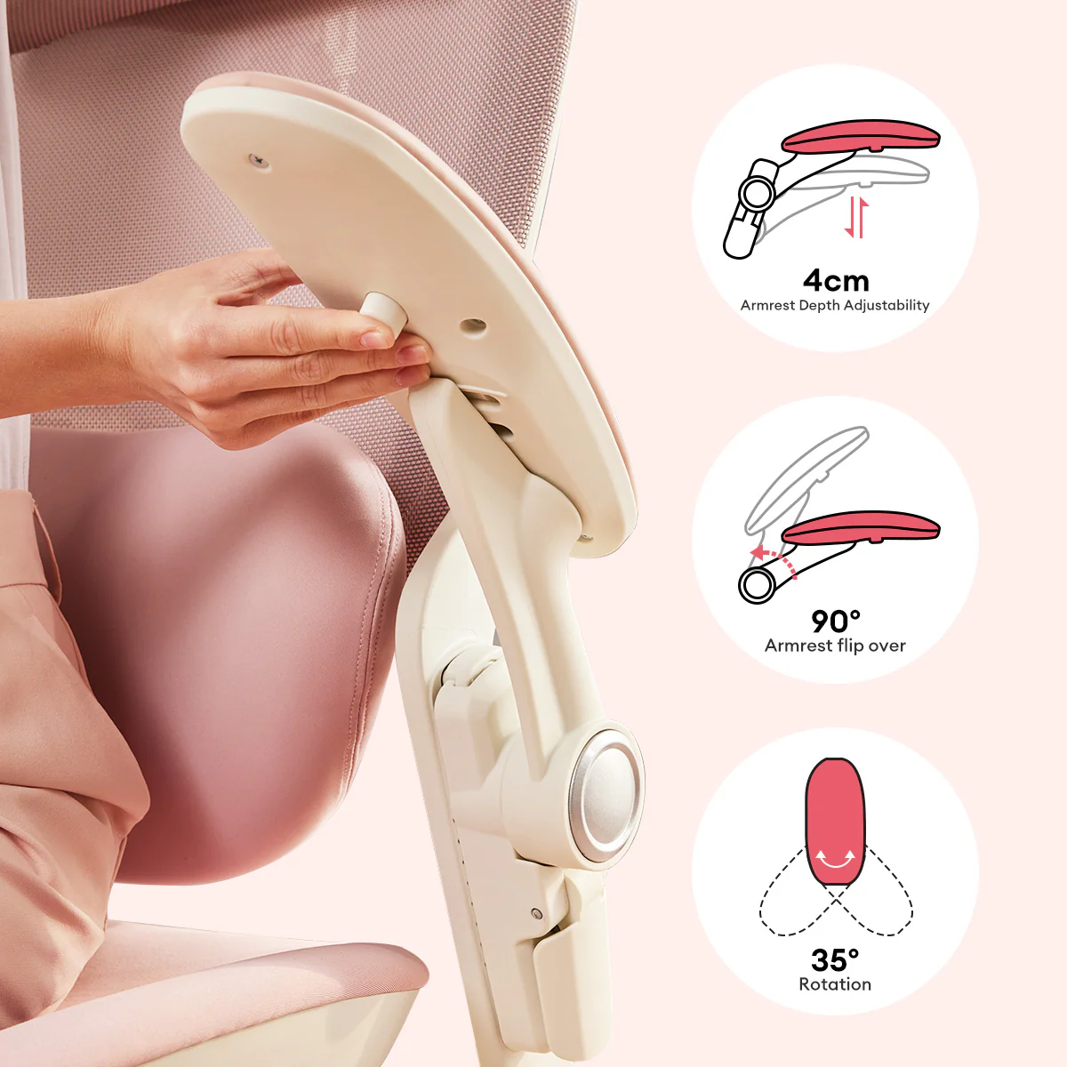 MUSSO E80 Muse FemmePosture Ergonomic Office Chair - Image 28