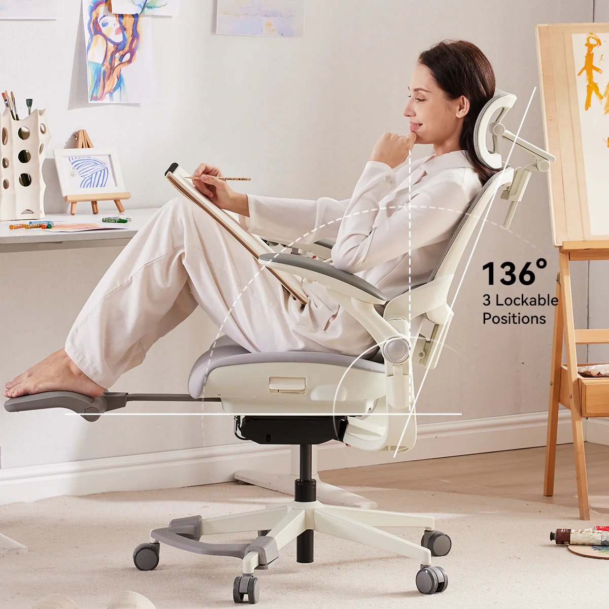 MUSSO E80 Muse FemmePosture Ergonomic Office Chair - Image 41
