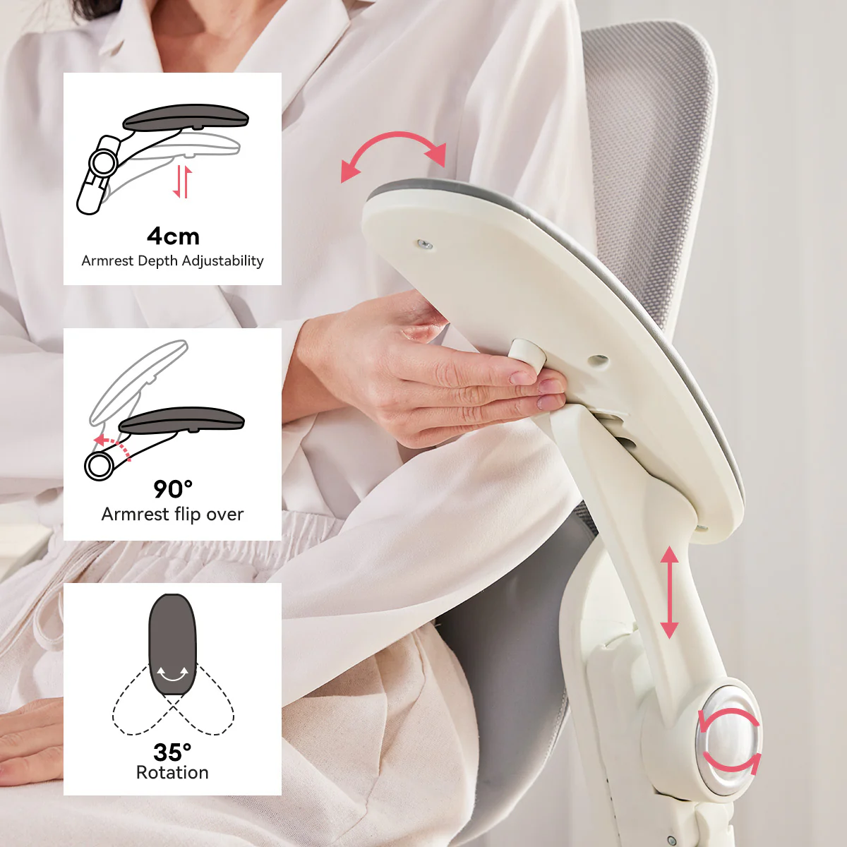 MUSSO E80 Muse FemmePosture Ergonomic Office Chair - Image 45