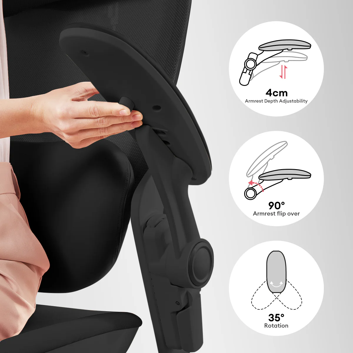 MUSSO E80 Muse FemmePosture Ergonomic Office Chair - Image 61