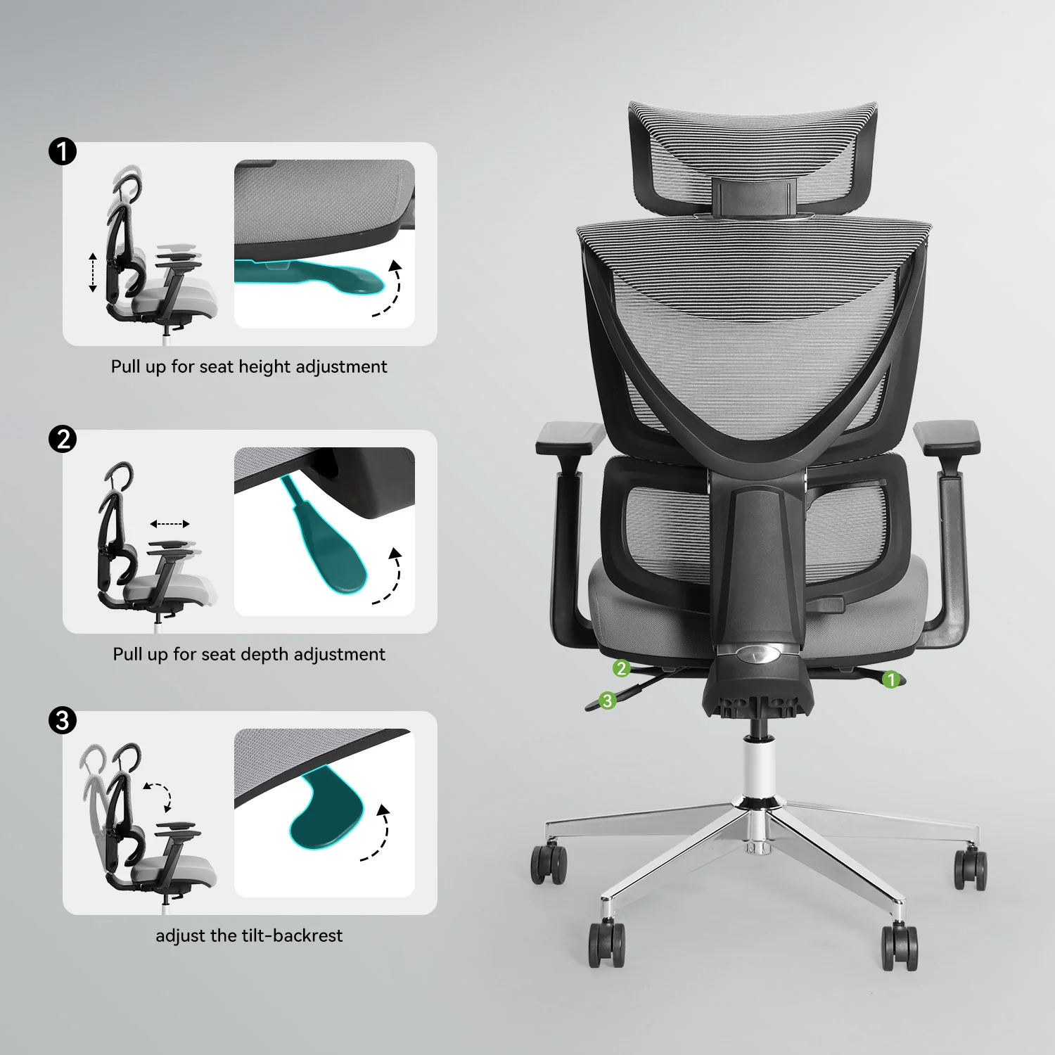 MUSSO V900 Structure Master Ergonomic Office Chair - Image 89