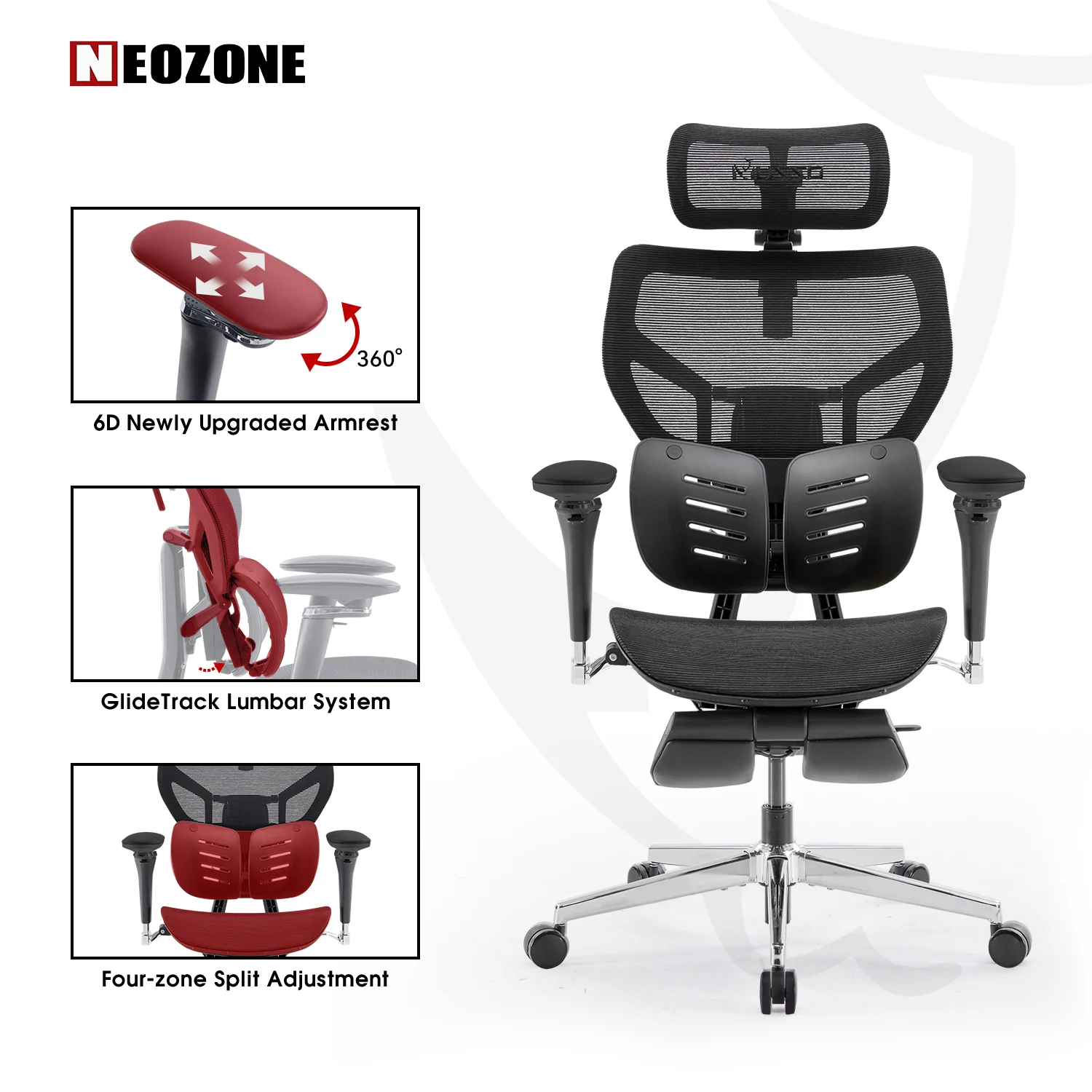 MUSSO X700 GlideTrack Ergonomic Office Chair - Image 23