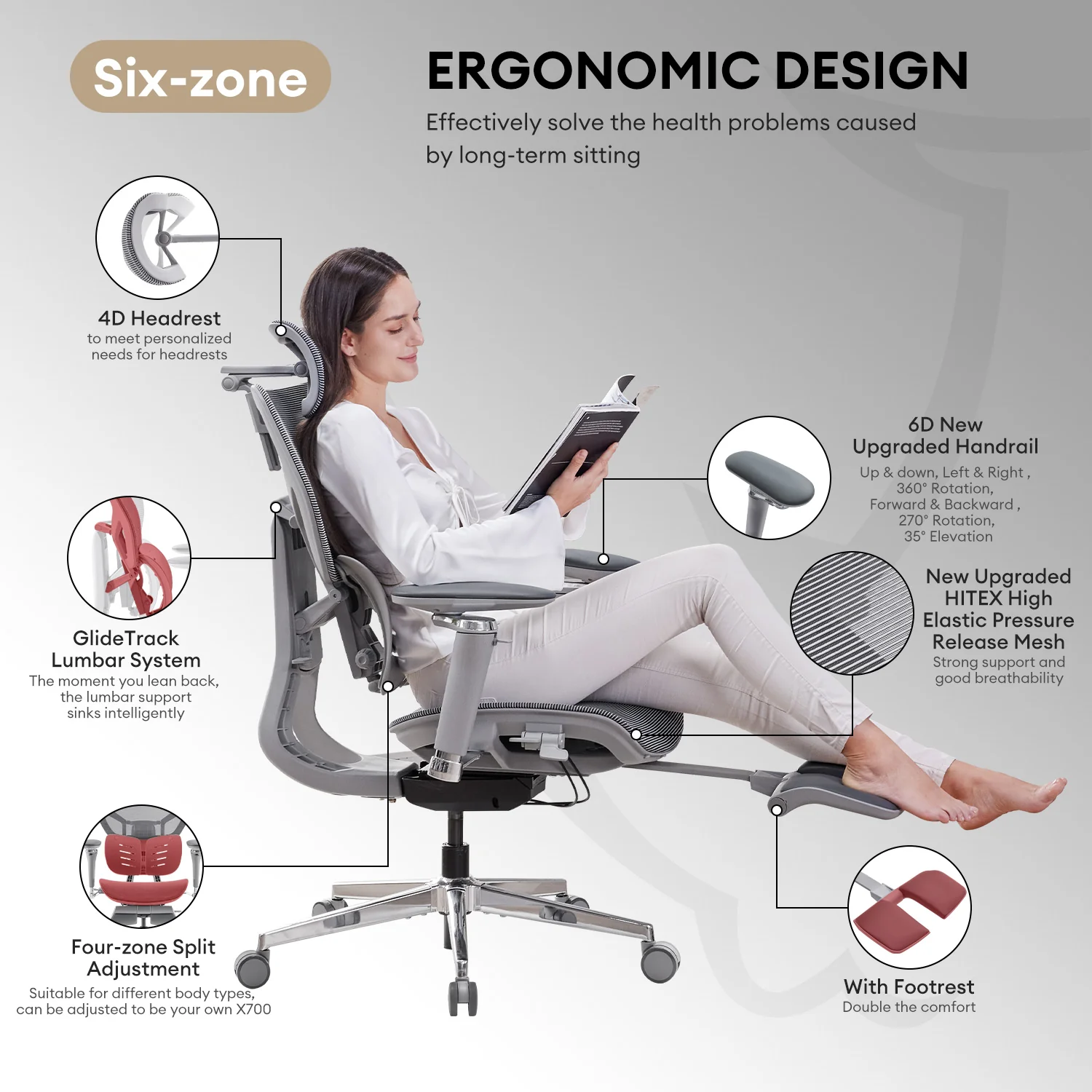 MUSSO X700 GlideTrack Ergonomic Office Chair - Image 42