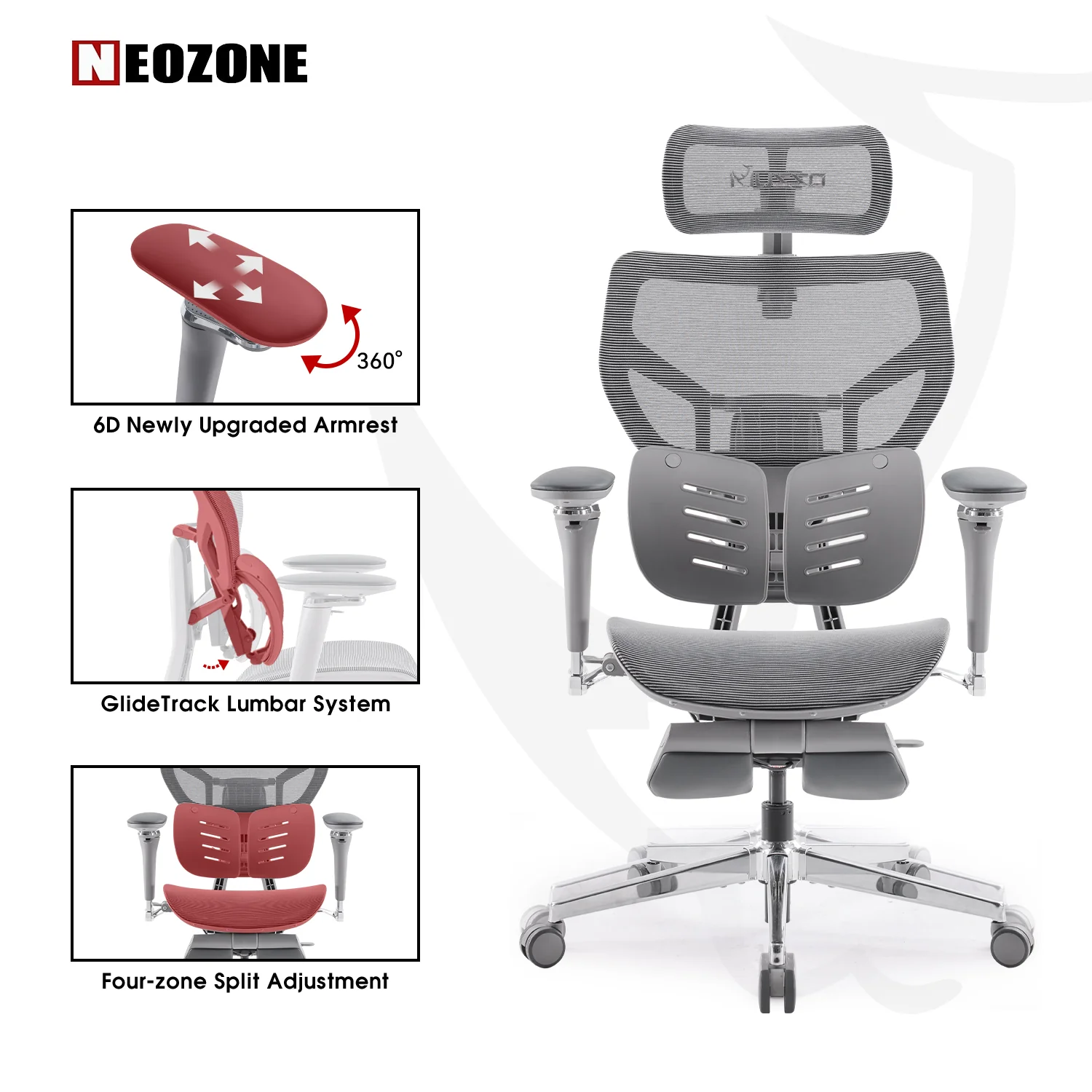MUSSO X700 GlideTrack Ergonomic Office Chair - Image 46