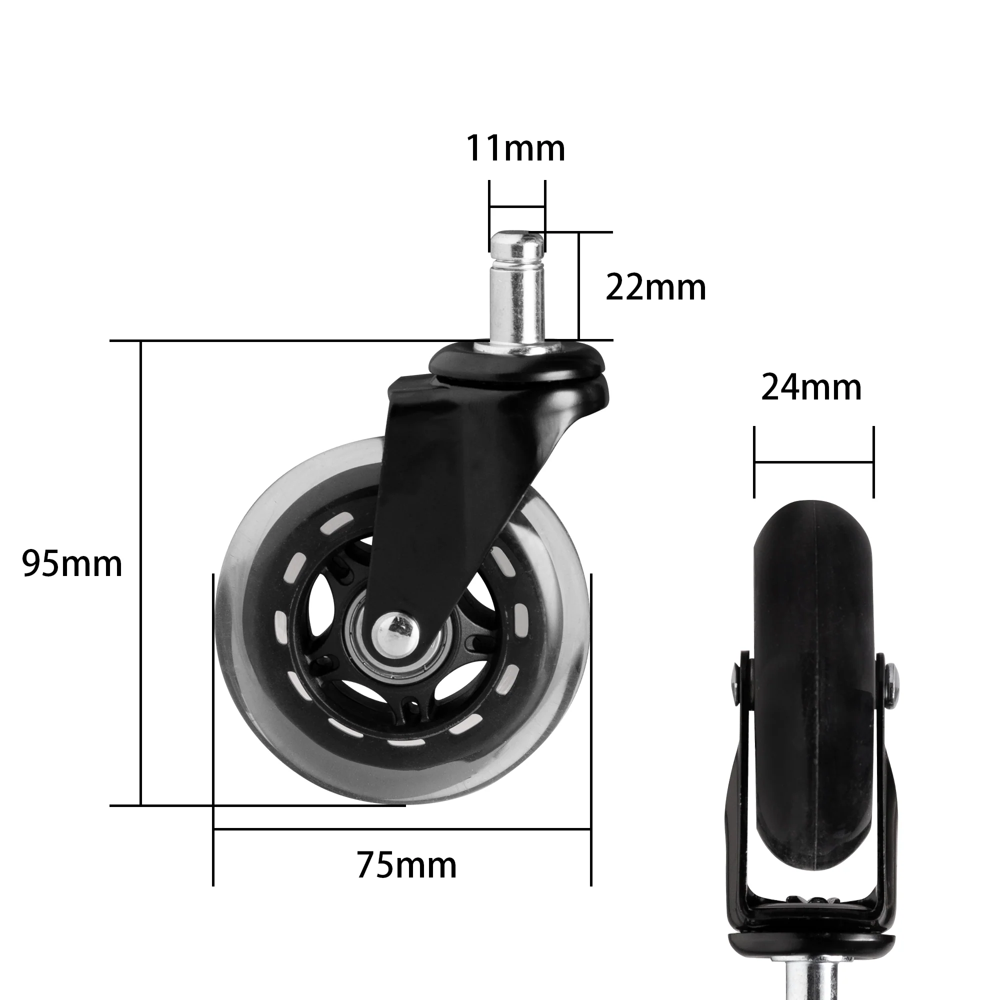 PU Silent Universal wheels With lock - Image 10